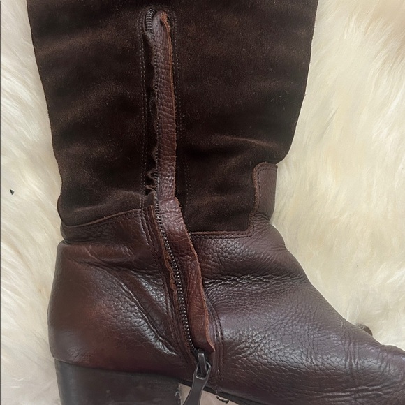 MAX STUDIO Brown Leather Knee-High Boots - Picture 5 of 9